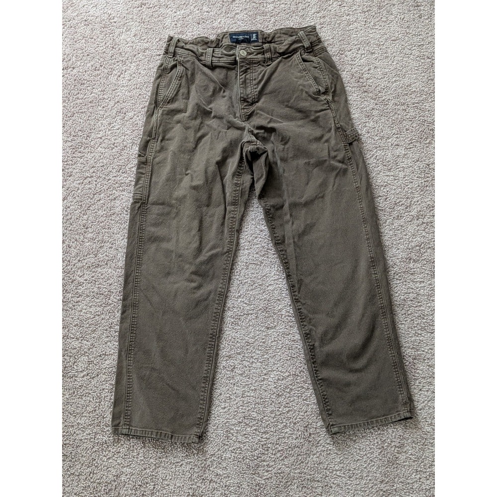 Abercrombie & Fitch Workwear Pants Stretch Brown Mens 30x30 (Fits 29x26) Cargo